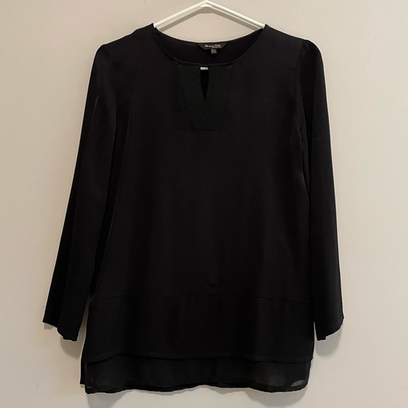 MASSIMO DUTTI BLACK TOP - Picture 1 of 7